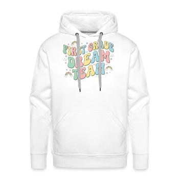 First Grade Dream Team Groovy Rainbow Teacher - Men's Premium Hoodie - white - Front - Liam (192cm)