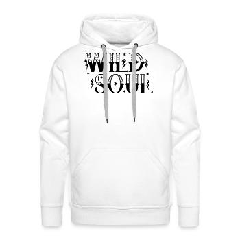 Wild Soul Flash Tattoo Style Stars and Lightning T - Men's Premium Hoodie - white - Front - Liam (192cm)