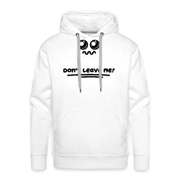 Imploring face kawaii doodle - Men's Premium Hoodie - white - Front - Liam (192cm)