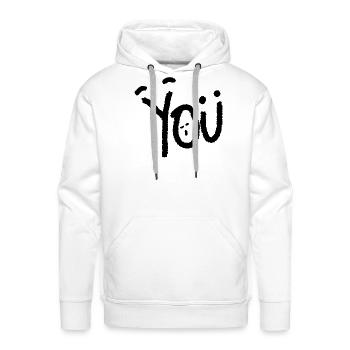 you  - Men's Premium Hoodie - white - Front - Liam (192cm)