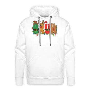 Bruh Santa Reindeer Elf Gingerbread Christmas Boys - Men's Premium Hoodie - white - Front - Liam (192cm)