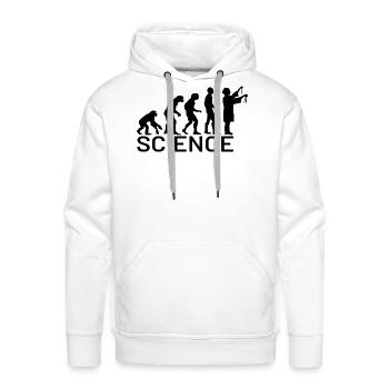 Evolution of Science - Men's Premium Hoodie - white - Front - Liam (192cm)