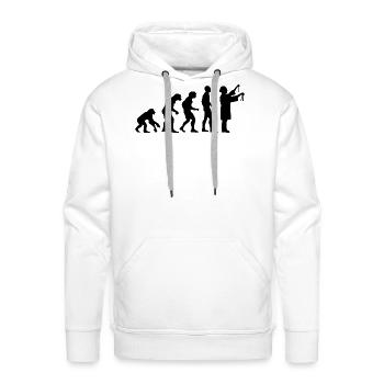 Evolution of Science - Men's Premium Hoodie - white - Front - Liam (192cm)