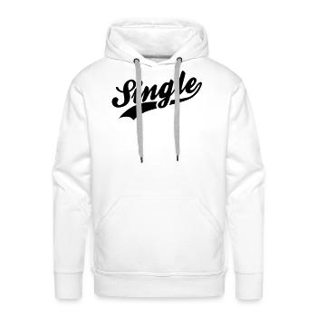 Single - Men's Premium Hoodie - white - Front - Liam (192cm)