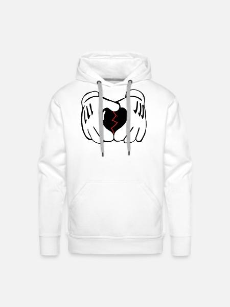 no_glove_love - Men's Premium Hoodie - white