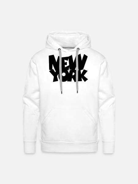 New York - Men's Premium Hoodie - white