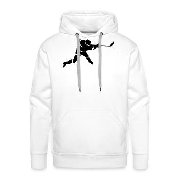 Hockey - Molleton à capuche Premium pour homme - blanc - Devant - Liam (192cm)