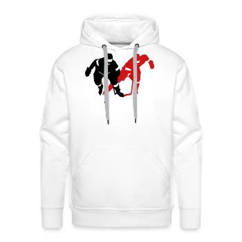 hockey - Molleton à capuche Premium pour homme - blanc - Devant - Liam (192cm)