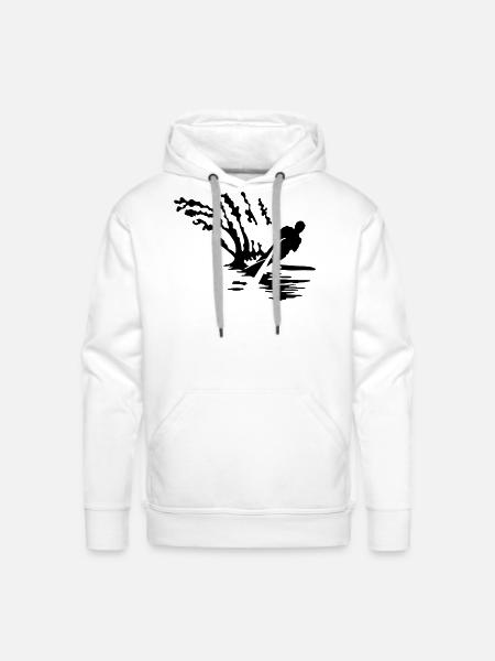 water ski - Men's Premium Hoodie - white
