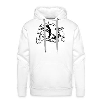 Bulldog - Men's Premium Hoodie - white - Front - Liam (192cm)