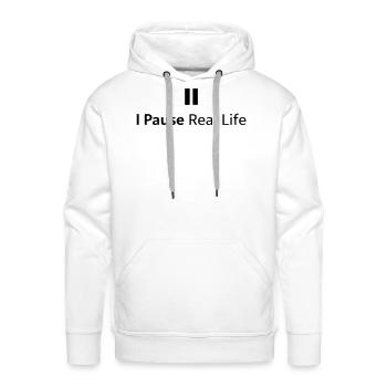 [Design image required] - Men's Premium Hoodie - white - Front - Liam (192cm)