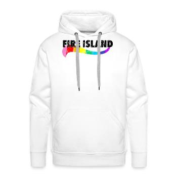 Fire Island Pride Pines Cherry Grove Queer FI NY - Men's Premium Hoodie - white - Front - Liam (192cm)