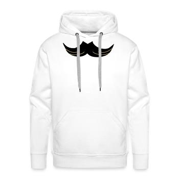 mustache - Men's Premium Hoodie - white - Front - Liam (192cm)