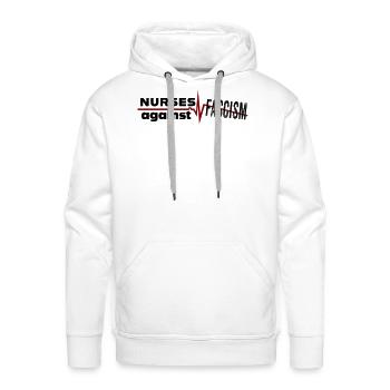 Nurses Against Fascism - Men's Premium Hoodie - white - Front - Liam (192cm)