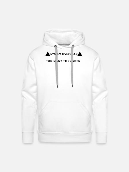 System Overload Aesthetic Streetwear - Men's Premium Hoodie - white