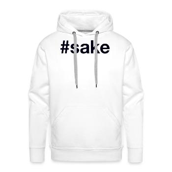 Sake Hashtag - Men's Premium Hoodie - white - Front - Liam (192cm)