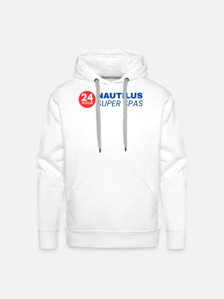 24-Hour Nautilus Super Spas - Vintage 1970s - Men's Premium Hoodie - white
