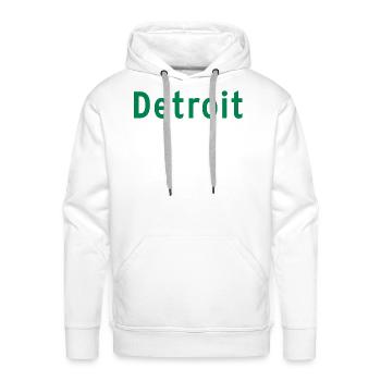 Detroit - Men's Premium Hoodie - white - Front - Liam (192cm)