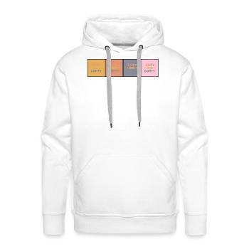 Cozy Comfy Quad Panels - Men's Premium Hoodie - white - Front - Liam (192cm)