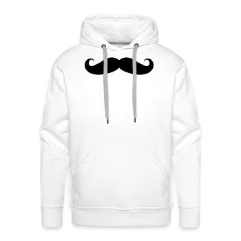 Mustache - Men's Premium Hoodie - white - Front - Liam (192cm)