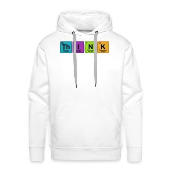 Think Periodic Table Typography - Men's Premium Hoodie - white - Front - Liam (192cm)