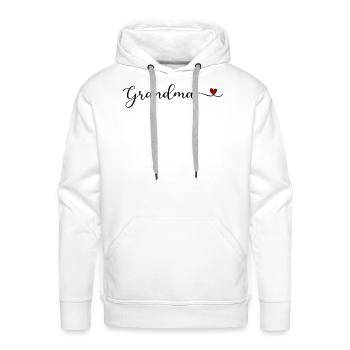 grand-mère - Molleton à capuche Premium pour homme - blanc - Devant - Liam (192cm)