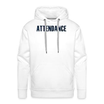 Cosmic Attendance Bold Typography - Men's Premium Hoodie - white - Front - Liam (192cm)
