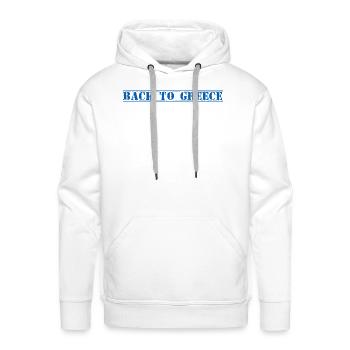 Greece - Men's Premium Hoodie - white - Front - Liam (192cm)