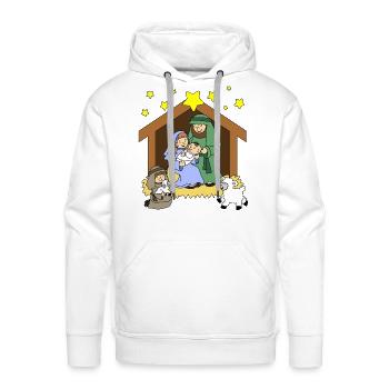 Nativity Scene - Men's Premium Hoodie - white - Front - Liam (192cm)