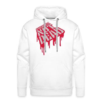 Quote punks not dead - Men's Premium Hoodie - white - Front - Liam (192cm)