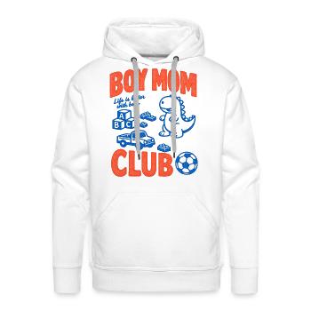 Boy Mom Club - Men's Premium Hoodie - white - Front - Liam (192cm)