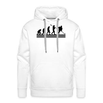 Joueurs de hockey sur glace Jeu de hockey Hockey sur glace - Molleton à capuche Premium pour homme - blanc - Devant - Liam (192cm)