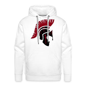 spartan helmet - Men's Premium Hoodie - white - Front - Liam (192cm)