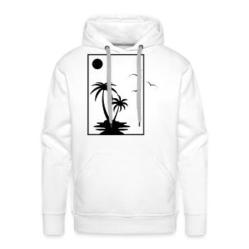 beech scene - Men's Premium Hoodie - white - Front - Liam (192cm)