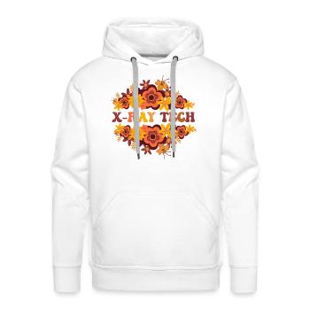 X ray Tech flower - Men's Premium Hoodie - white - Front - Liam (192cm)