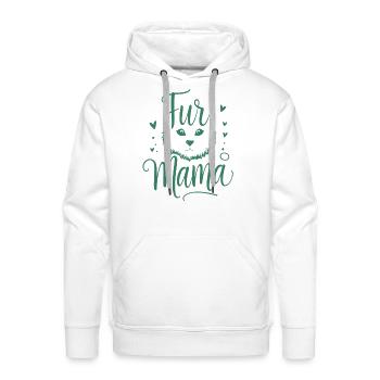 fur mama - Men's Premium Hoodie - white - Front - Liam (192cm)