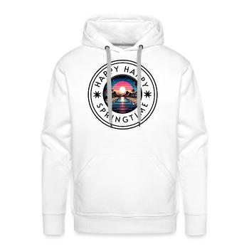 Happy Happy Springtime - Men's Premium Hoodie - white - Front - Liam (192cm)