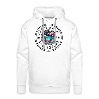 Happy Happy Springtime - Men's Premium Hoodie - white - Front - Liam (192cm)
