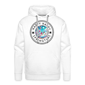 Happy Happy Springtime - Men's Premium Hoodie - white - Front - Liam (192cm)
