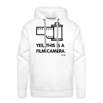 Film Photographers teeshirt - Men's Premium Hoodie - white - Front - Liam (192cm)
