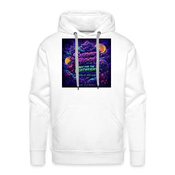 Super Boof Neon Botanical Burst - Men's Premium Hoodie - white - Front - Liam (192cm)