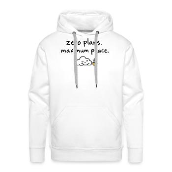 Midnight Coffee Glow Silhouette - Men's Premium Hoodie - white - Front - Liam (192cm)