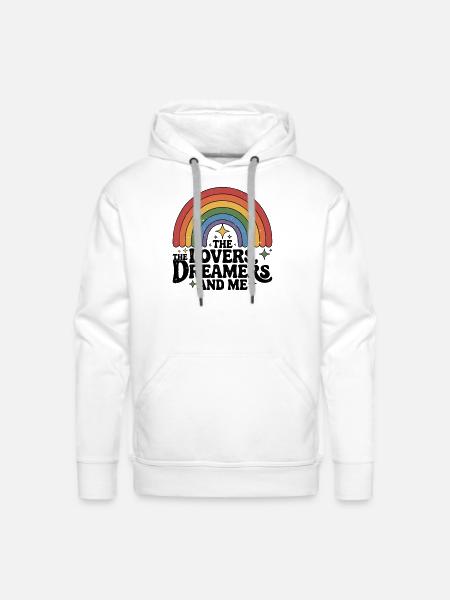 Rainbow Connection - Men's Premium Hoodie - white