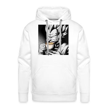Mustache Latte - Men's Premium Hoodie - white - Front - Liam (192cm)