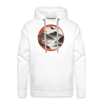Paysage chinois - Molleton à capuche Premium pour homme - blanc - Devant - Liam (192cm)