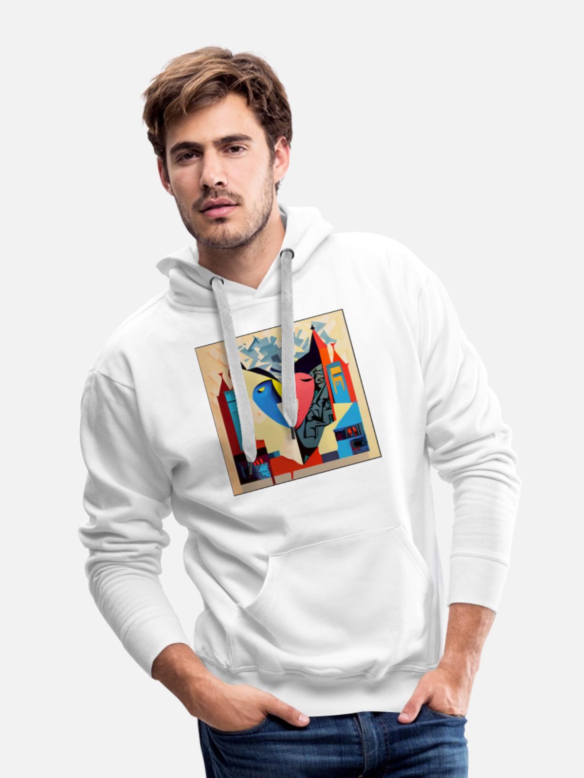 Broken heart - Men's Premium Hoodie - white - Front - Liam (192cm)