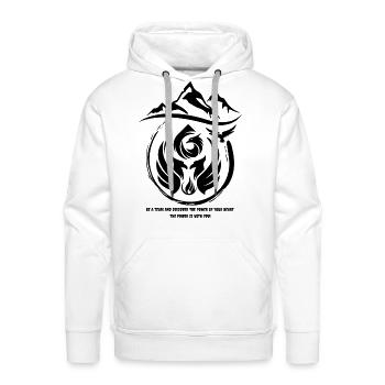 power - Men's Premium Hoodie - white - Front - Liam (192cm)