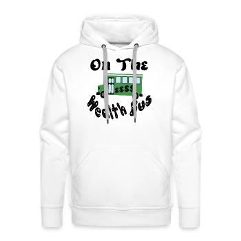DAM Creative On The Wealth Bus - Men's Premium Hoodie - white - Front - Liam (192cm)