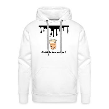 Bubble tea addict - Men's Premium Hoodie - white - Front - Liam (192cm)