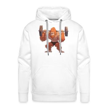 Orangutan Squatting - Men's Premium Hoodie - white - Front - Liam (192cm)